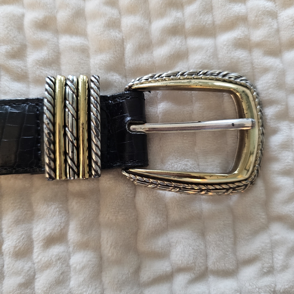 Brighton Black Leather Women's Belt - Picture 3 of 5